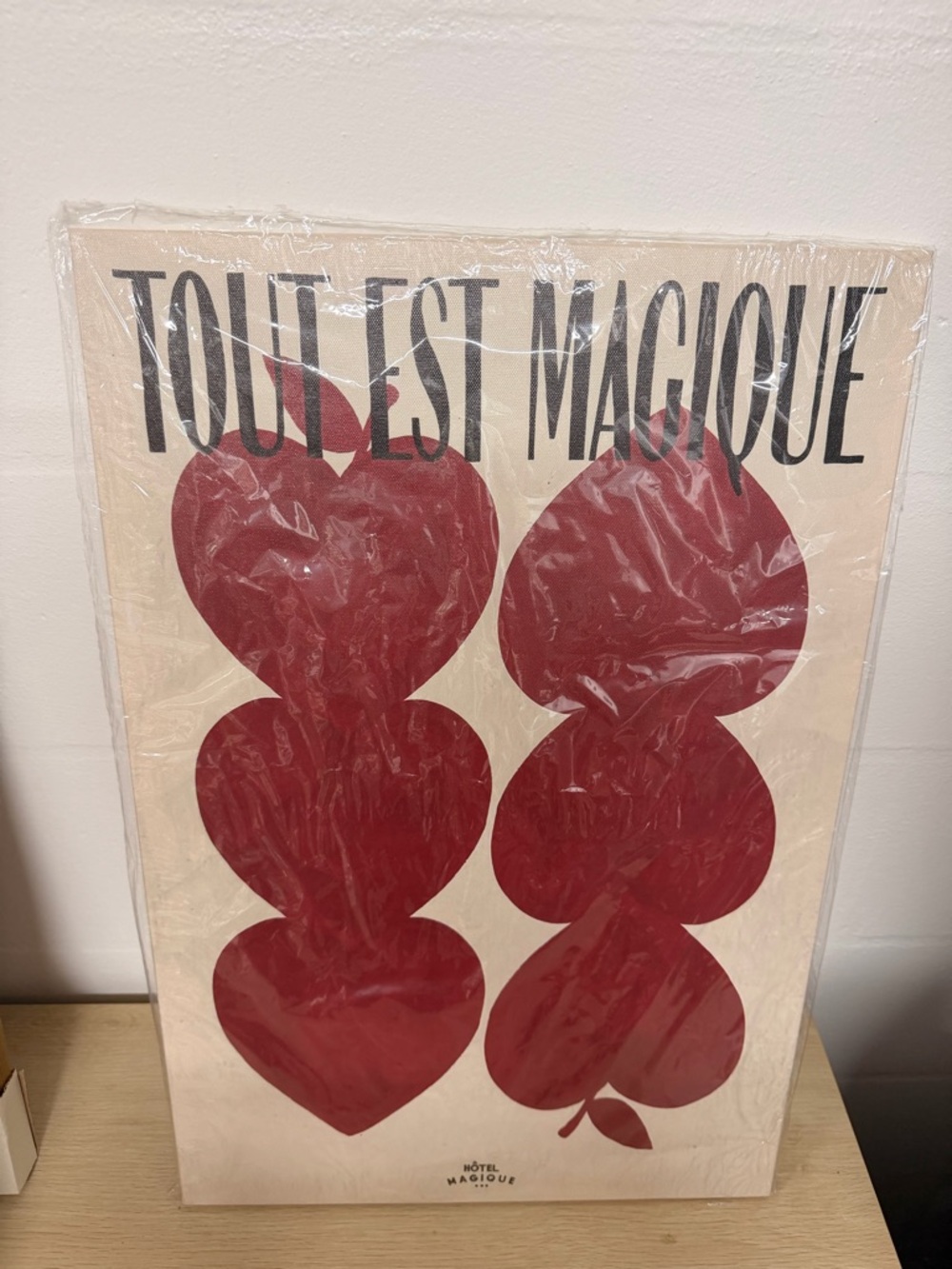 Tout Est Magique Red Apple Heart Stack Art Print